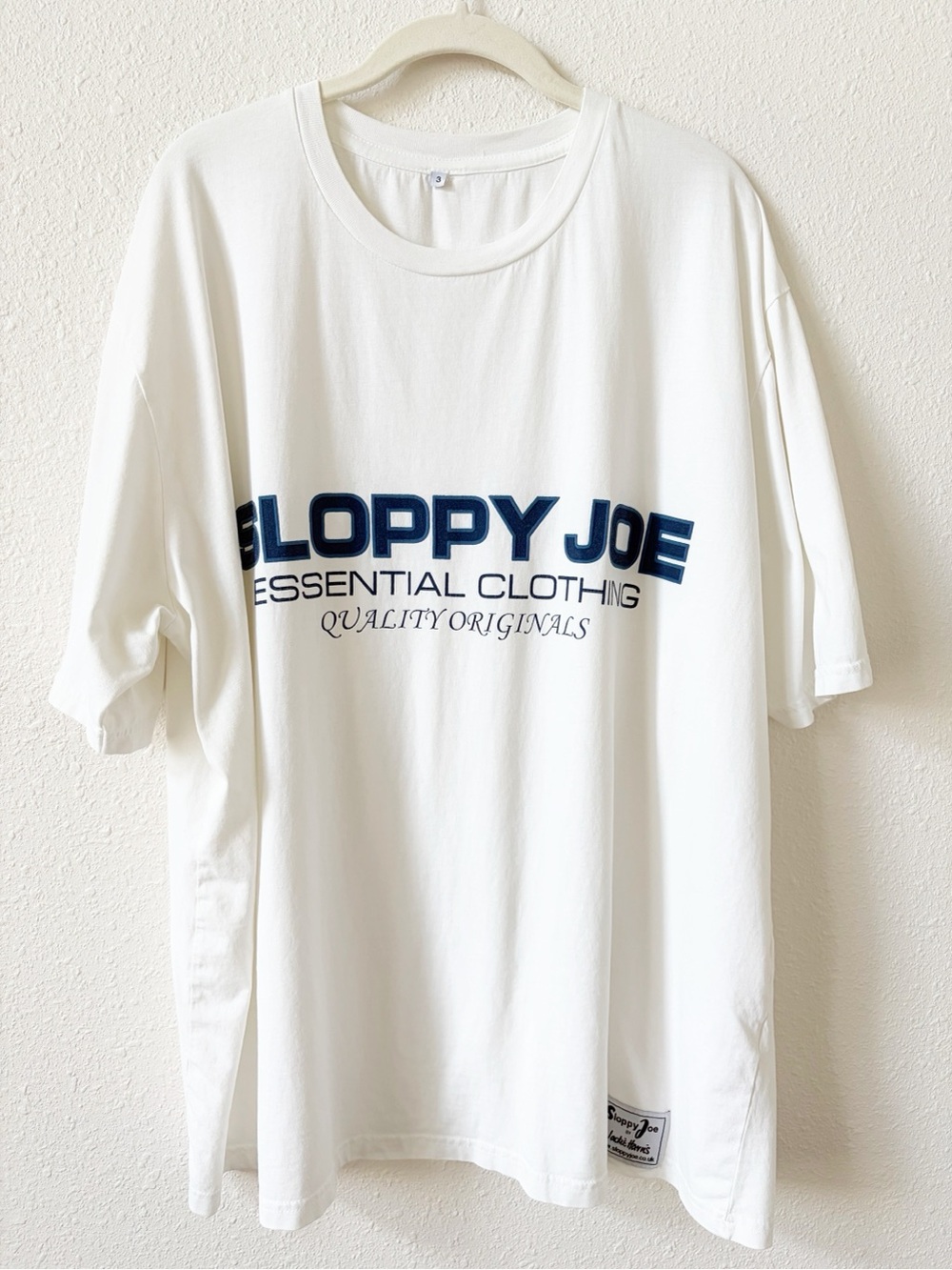 Sloppy Joe Organic T Shirt White Size 3 / Large Oversized Casual